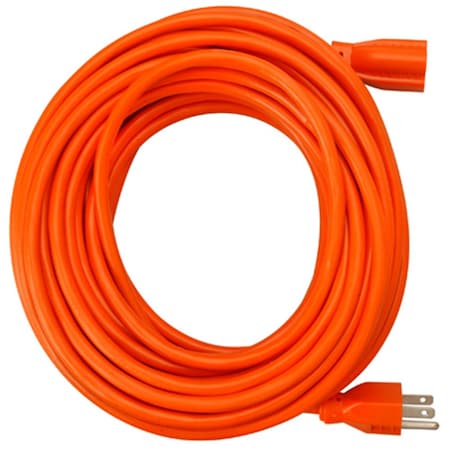 Master Electronics Extension Cord, Indoor/Outdoor, 1 Outlets, Orange, Vinyl, 50 ft 753475